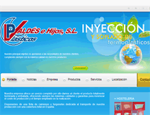 Tablet Screenshot of plasticosvaldes.com